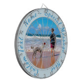 Votre Cible de flechettes photo avec texte personn (Devant gauche)