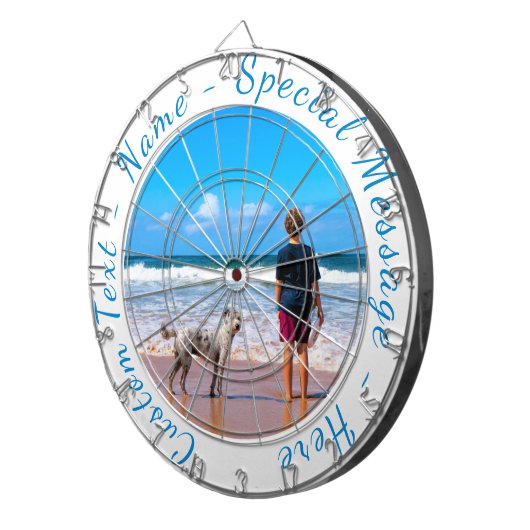 Votre Cible de flechettes photo préférée avec text (Devant droit)