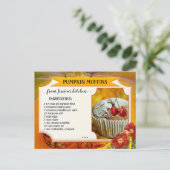 Votre Citrouille Photo Automne Recette Carte Posta (Debout devant)