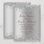 Votre code QR Baby Girl Douche Modèle d'invitation (Devant / Derrière)