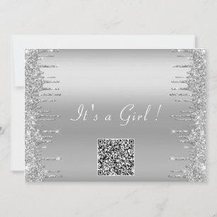 Votre code QR Baby Girl Douche Modèle d'invitation