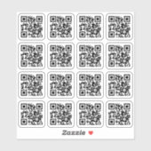 Votre code QR carré ronds coins vinyle Sticker (Feuille)