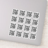 Votre code QR carré ronds coins vinyle Sticker