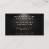 Votre code QR Carte de visite noir Gold Texte (Devant)