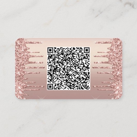 Votre code QR Carte de visite Rose Gold Blush Part (Dos)
