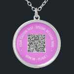 Votre code QR Collier de texte personnalisé Choisi<br><div class="desc">Choisissez Couleurs et Police - Votre code QR spécial Info et texte personnalisé Cadeau moderne personnalisé - Ajouter votre code QR - Image ou logo - photo / Texte - Nom ou autre information / message - Redimensionner et déplacer ou ajouter des éléments - Image / Texte avec outil de...</div>