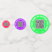 Votre code QR Confetti texte personnalisé Choisir (Devant)