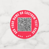 Votre code QR Confetti texte personnalisé Choisir (Petit recto)