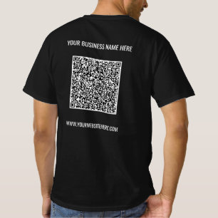 Votre code QR Custom Text Company T-Shirt Modèle