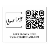 Votre code QR de logo d'entreprise tampon en caout (Impression)