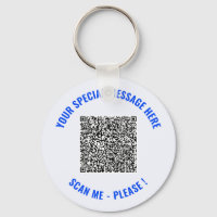 Votre code QR drôle personnalisé texte porte-clés