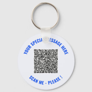 Votre code QR drôle personnalisé texte porte-clés
