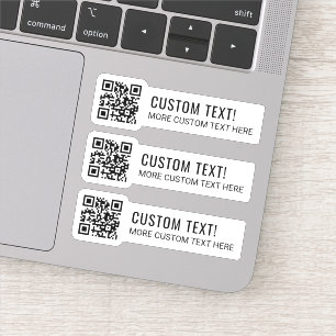 Votre code QR et deux lignes de texte Sticker