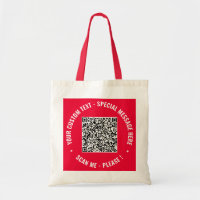 Votre code QR et exemple de sac fourre-tout avec t