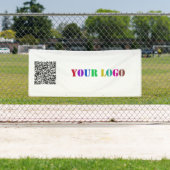 Votre code QR et logo Bannière promotionnelle d'en (En situation)