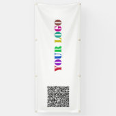 Votre code QR et logo Bannière promotionnelle d'en (Vertical)