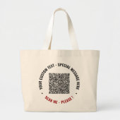 Votre code QR et modèle de sac fourre-tout avec te (Devant)