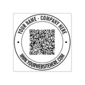 Votre code QR et texte rond tampon en caoutchouc p (Impression)