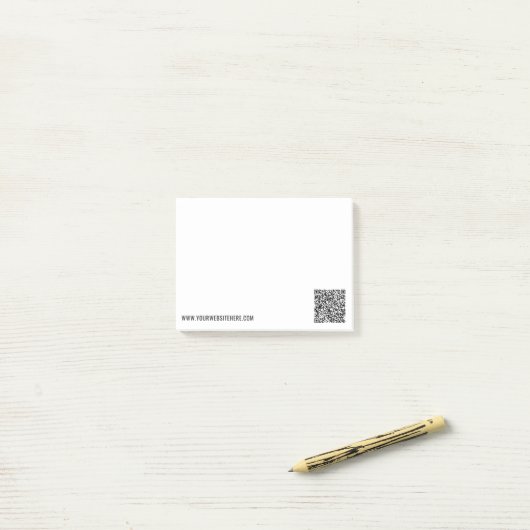 Votre code QR et vos notes Post-it® de texte perso (Sur un bureau)