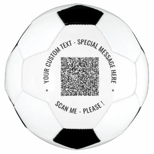 Votre code QR et votre balle de football de texte