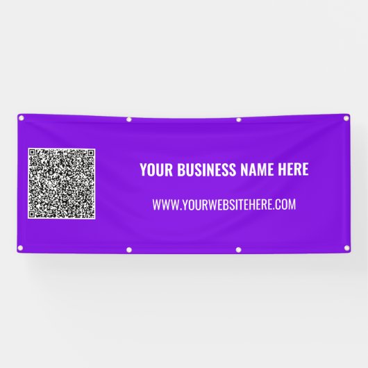 Votre code QR et votre bannière de texte personnal (Horizontal)