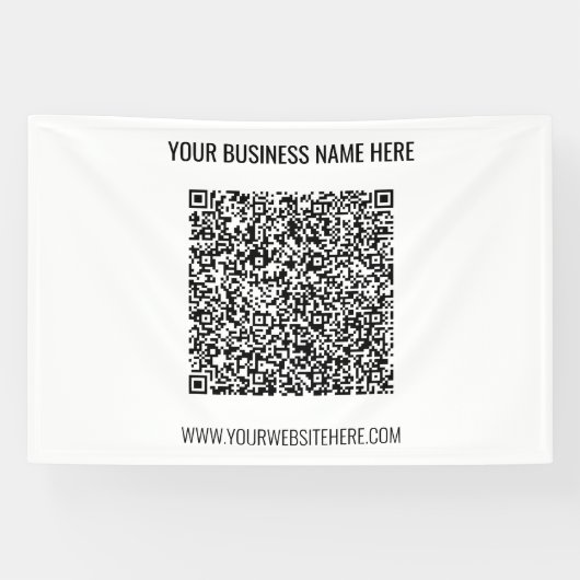 Votre code QR et votre bannière professionnelle de (Horizontal)