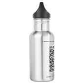 Votre code QR et votre bouteille d'eau texte perso (Gauche)