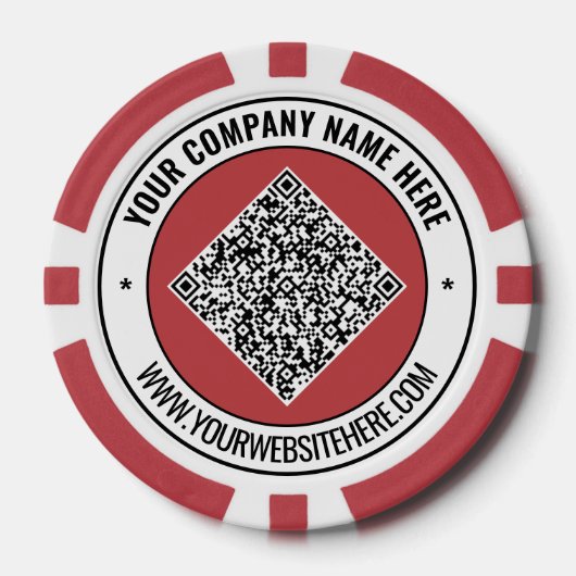 Votre code QR et votre Modèle de jetons de poker d (Recto)