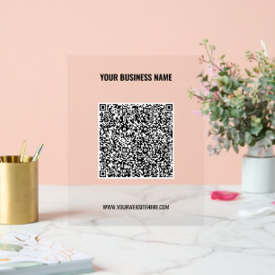 Votre code QR et votre signature acrylique profess