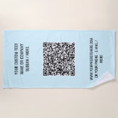 Votre code QR et votre texte serviette de plage Co (Devant)