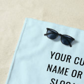 Votre code QR et votre texte serviette de plage Co (En situation)