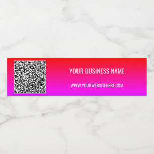 Votre code QR Étiquettes bouteille Exemple de text