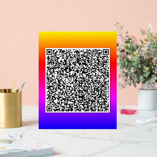 Votre code QR Info de numérisation Signal Acryliqu (Mariage)