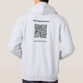 Votre code QR Nom commercial Info Société Sweat -  (Dos)