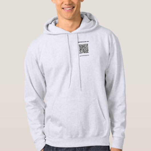Votre code QR Nom commercial Info Société Sweat -  (Devant)