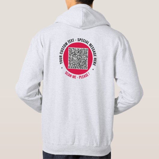 Votre code QR numérisation personnalisée et Sweat  (Dos)