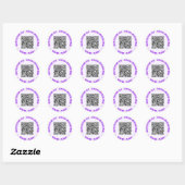 Votre code QR Scan Info personnalisé Sticker texte (Feuille)