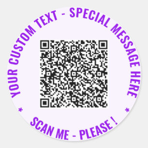 Votre code QR Scan Info personnalisé Sticker texte