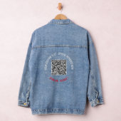 Votre code QR Scan Info Text Drôle Denim Jacket (Hangar)