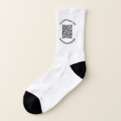 Votre code QR Texte Chaussettes promotionnelles Ch (Gauche - extérieur)
