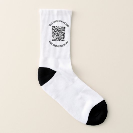 Votre code QR Texte Chaussettes promotionnelles Ch (Droite extérieur)