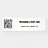Votre code QR Texte personnalisé Bannière de promo (Horizontal)