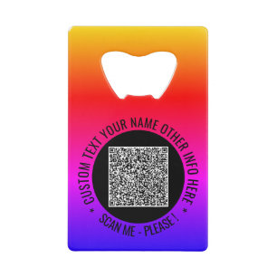 Votre code QR Texte personnalisé Carte de crédit B