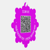 Votre code QR Texte personnalisé Carte d'ornement (Droite)