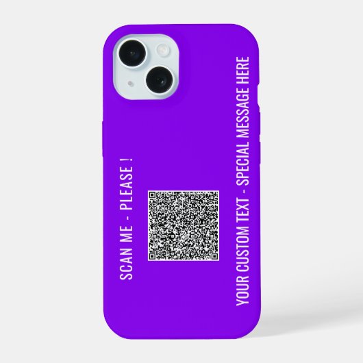 Votre code QR Texte personnalisé coque iphone pers (Verso)