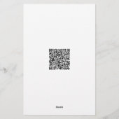 Votre code QR Texte personnalisé Papier papeterie  (Dos)