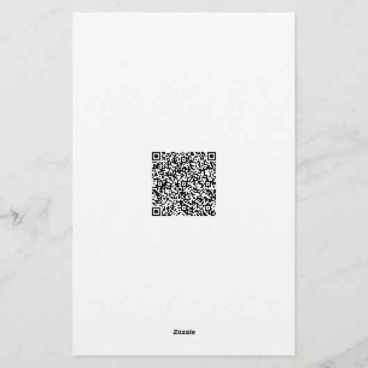 Votre code QR Texte personnalisé Papier papeterie  (Dos)