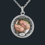 Votre collier d'anniversaire Mariage damassé photo<br><div class="desc">Colliers de conservation Choisissez soit Plat Argent,  soit Argent Argent Sterling</div>