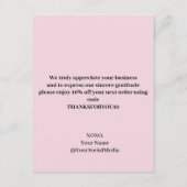 VOTRE COMMANDE A FAIT NOTRE JOURNÉE CARTE D'ENCOMB (Dos)