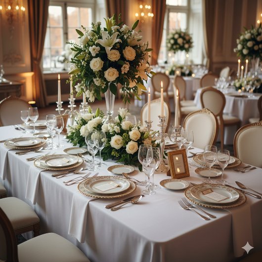 Votre conception sur une nappe blanche de 52 po x 